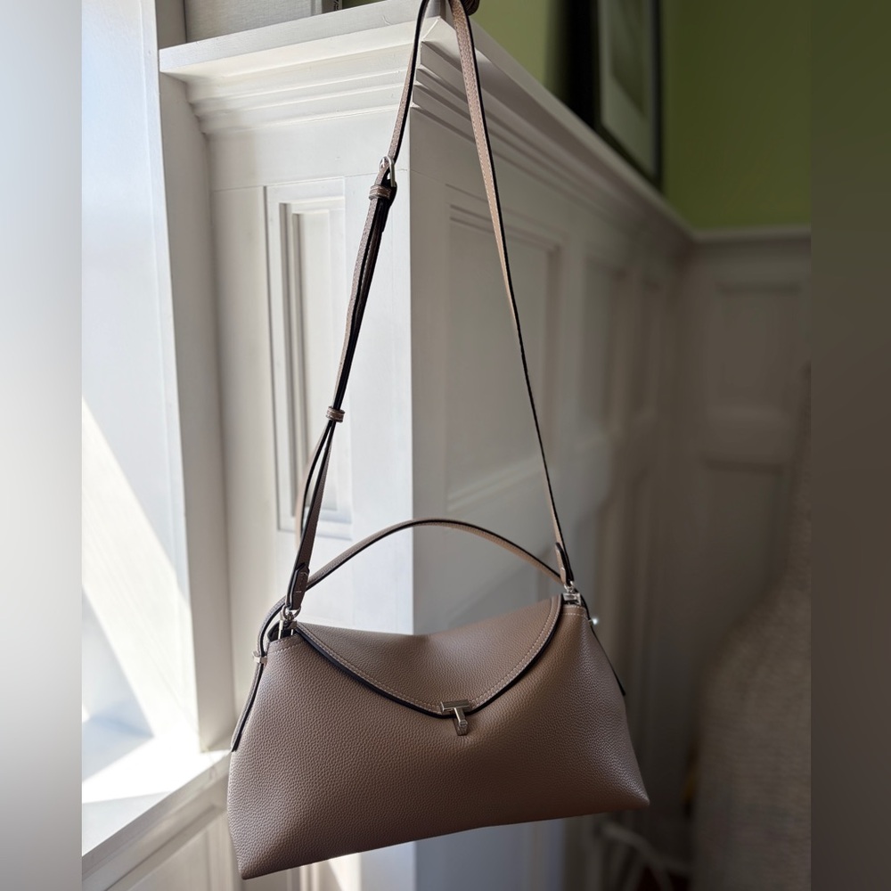 Women’s Toteme T-lock Inspired Taupe Shoulder Bag